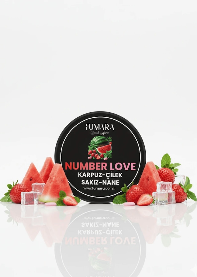 Fumara Number Love - Karpuz, Çilek, Sakız, Nane Aromalı Nargile Melası 200gr.