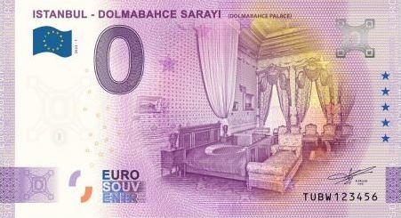 0 Euro Hatıra ve Koleksiyon Parası - Dolmabahçe Sarayı 2022