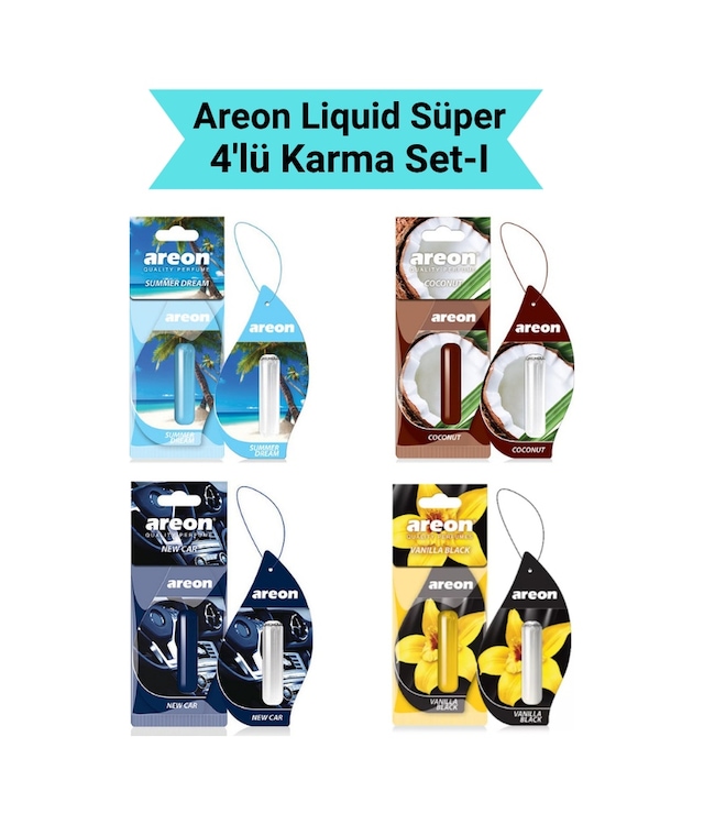 Areon Liquid 5 Ml 4'lü Karma Set-1