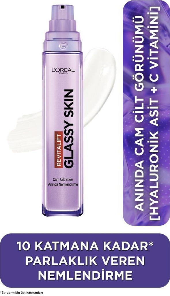 L'Oréal Paris Revitalift Filler Glassy Skin Cam Cilt Görünümü Veren Hyaluronik Asit İçeren Nemlendirici Krem 50 ML