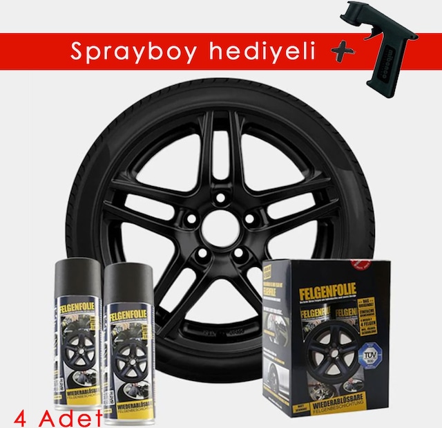 Jant Folyo 4Lü Set - Parlak Siyah