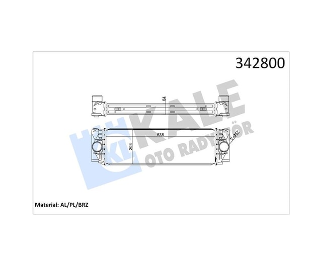 Turbo Radyatörü Kale 342800 Mercedes-benz Sprinter / Volkswagen Crafter 2006-2014 Oem 9065010101
