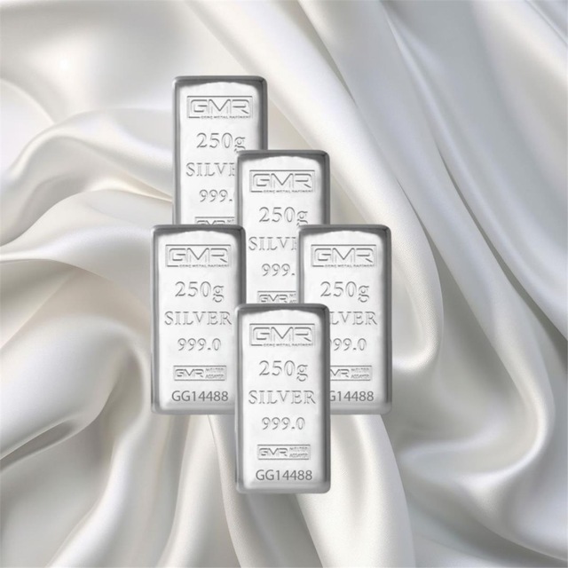 Leva Gold 250 Gr Gmr Gümüş Külçe 5 Adet