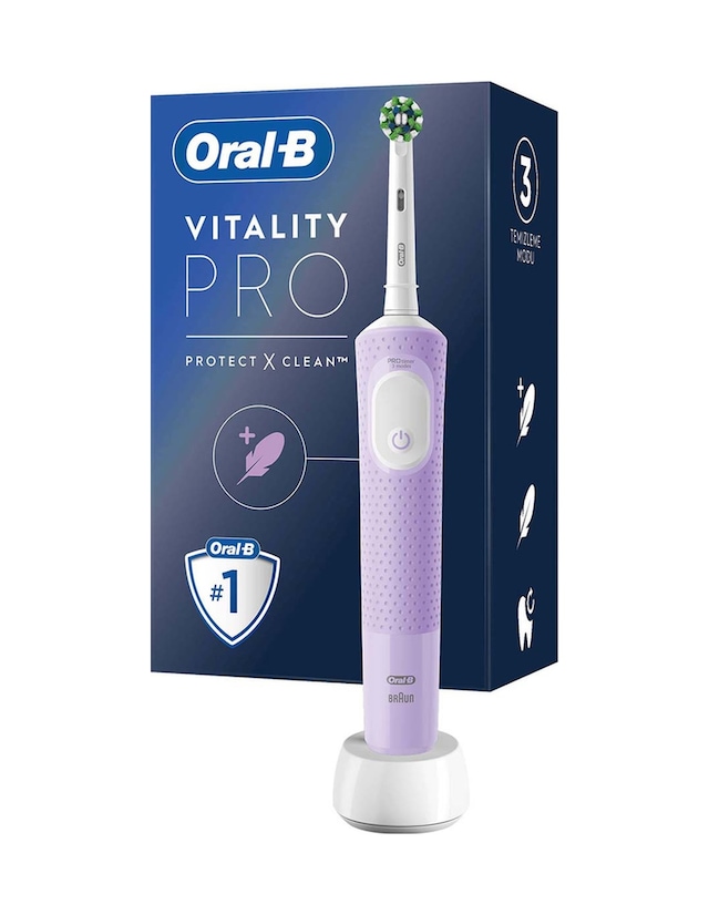 Oral-B Şarjlı Vitality Pro Koruma ve Temizlik Elektrikli Diş Fırçası Lila