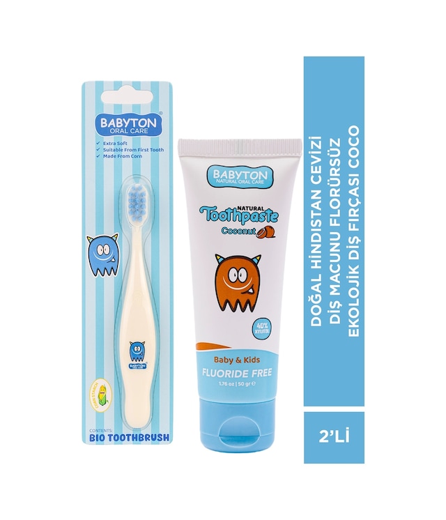 Set Hindistan Cevizi Diş Macunu Florürsüz-ekolojik Diş Fırçası Coco