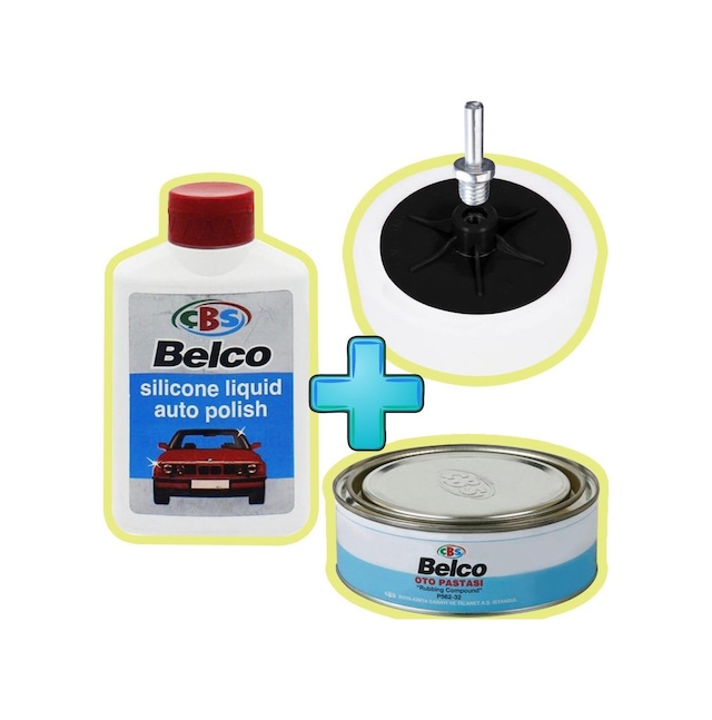 Belco Pasta Cila Polisaj Seti Oto Araç Far Matkap 500g 250ml N11.312
