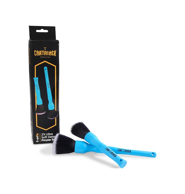 Cartainer 2 Li Siyah Premium Ultra Yumuşak Detay Fırça Seti