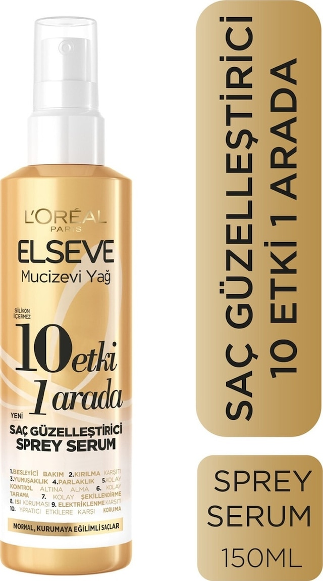 L'Oreal Paris Elseve Mucizevi Yağ Saç Güzelleştirici Sprey Serum 150 ML