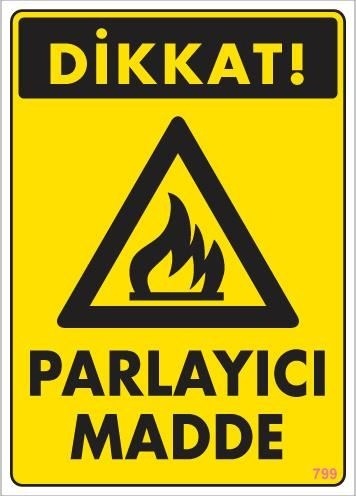 Buradabulabilirsin Dikkat Parlayıcı Madde Uyarı Levhası 25x35 Kod:799 Nl