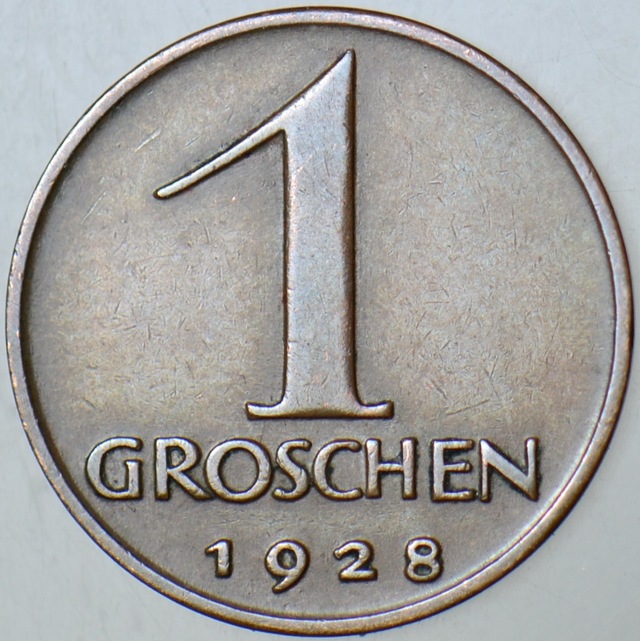 Avusturya 1 Groschen 1928.