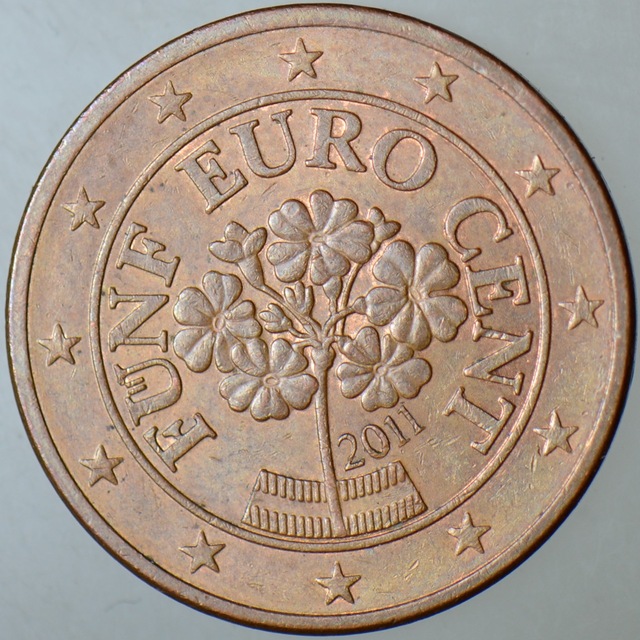 Avusturya 5 Euro Cent 2011.