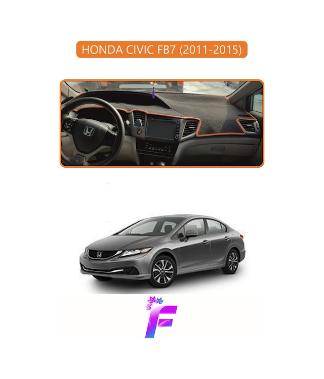 Honda Cıvıc Fb7 2011-2015 Torpido Örtüsü Güneşten Korur Kolay Montaj Tam Uyum F58 Torpido Halısı