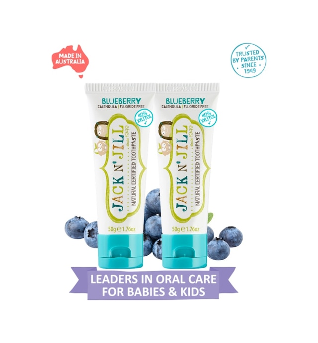 Jack N Jill Doğal Sertifikalı Diş Macunu - Yaban Mersini Aromalı 2 Li Paket 2x50g