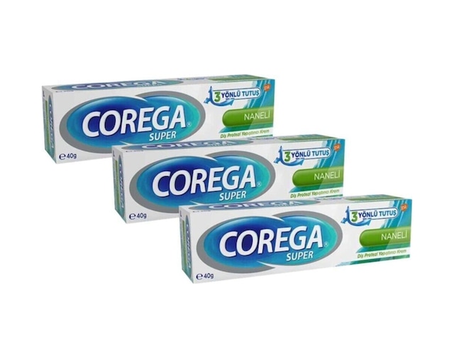 Diş Protezi Yapıştırıcı Krem Naneli 40 Gr-3 Adet