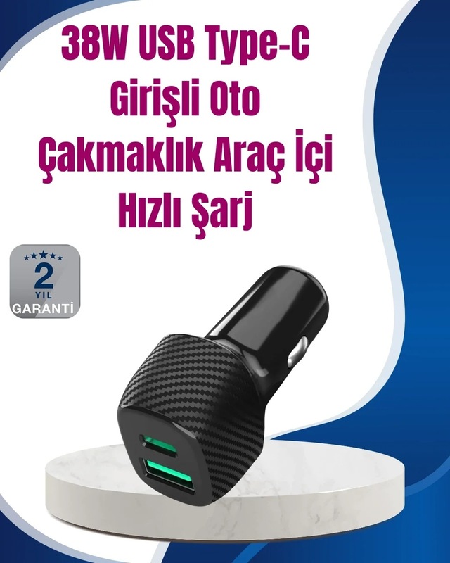 Ers Power Delivery Destekli 38w Araç Tipi Hızlı Şarj Cihazı