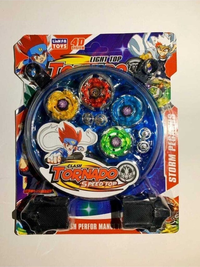 Metal Işıklı Sahalı Arenalı Beyblade 4'lü