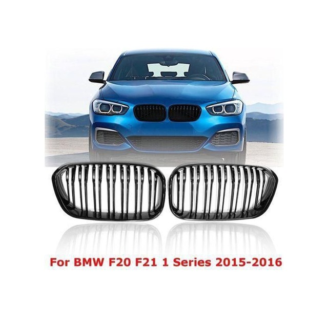 Bmw F20 Ön Böbrek M1 Çift Çizgi Piano Black 2015-2019