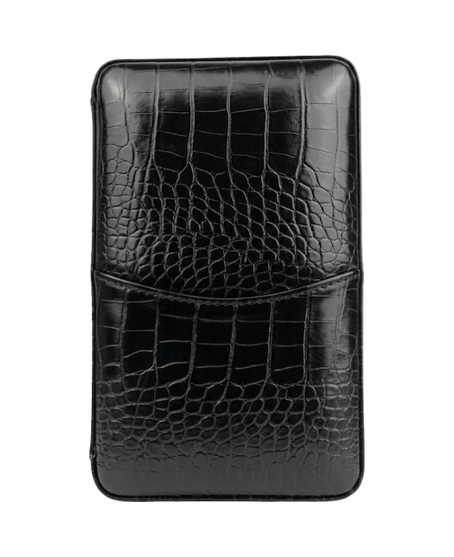 Firebird Siyah Timsah Desenli Deri Puro Taşıma Çantası & Seyahat Humidoru Trm5027