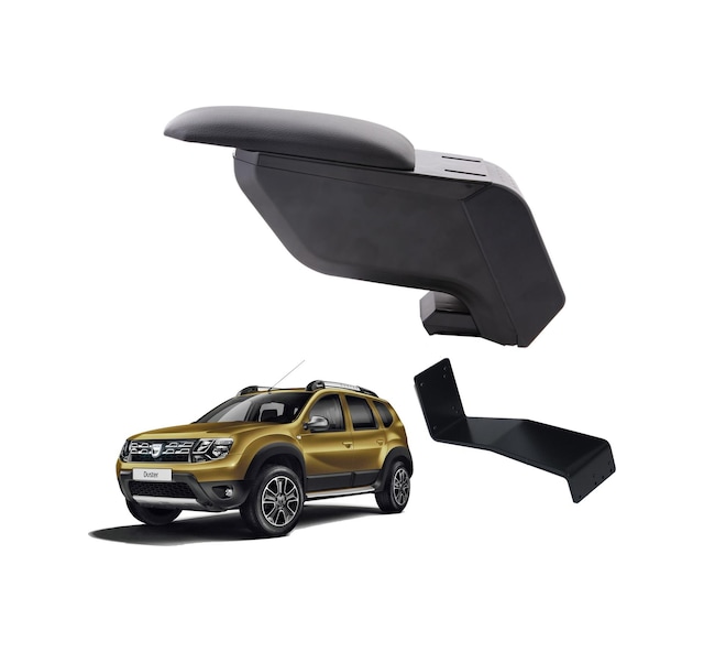 Dacia Duster 2016 Delmesiz Çelik Ayaklı Siyah Kolçak Kol Dayama6