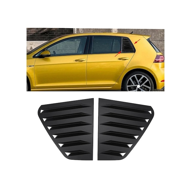 Volkswagen Golf 7 - 7.5 Uyumlu Kelebek Cam Kaplama Vizörü Parlak