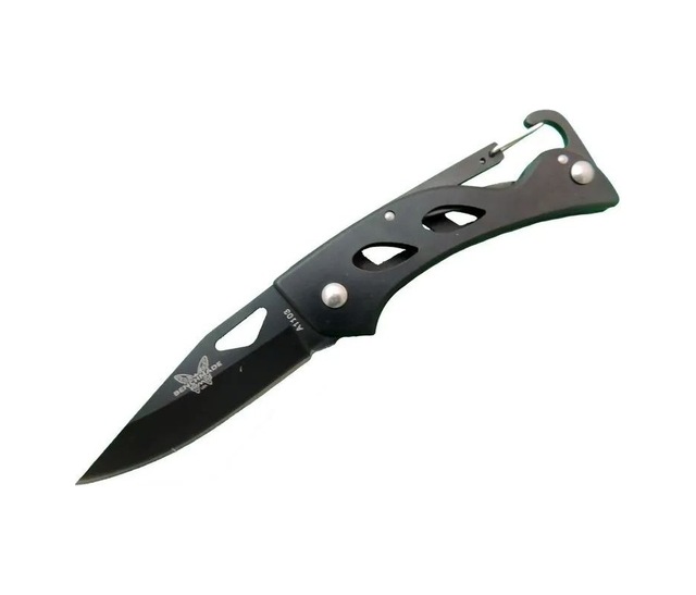 A1103b Siyah Kamp Çakı 15 Cm - Kancalı Metal Saplı