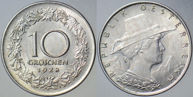 Avusturya 10 Groschen 1925 Çil -