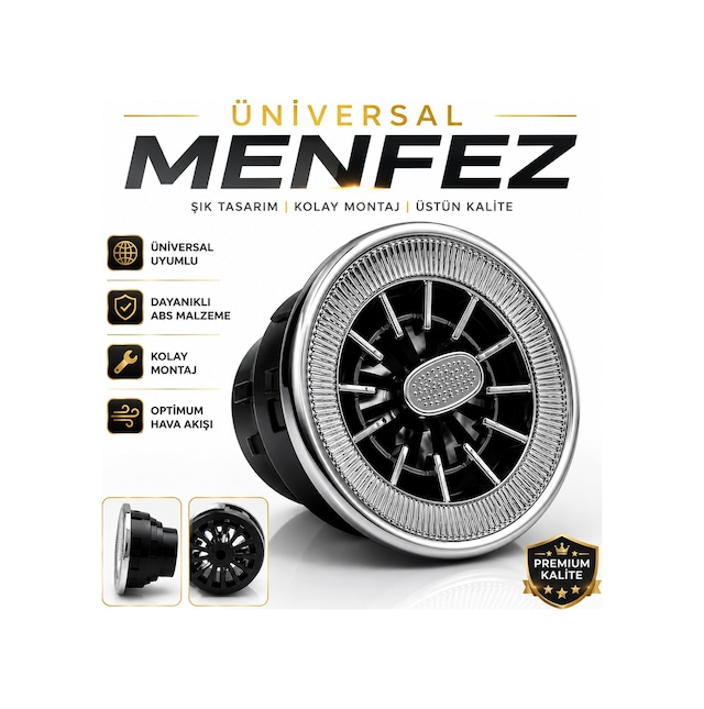 Vip Premium Model Klima Menfezi Izgarası ÇAPI 9-10CM (1 ADET)