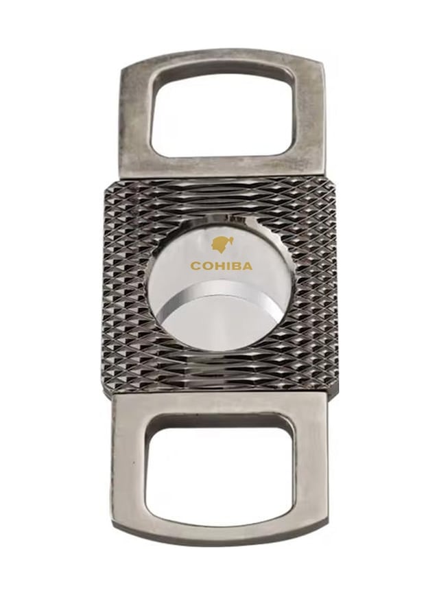 Cohiba Gümüş Desenli Metal Puro Makası Kesici - Trp7137