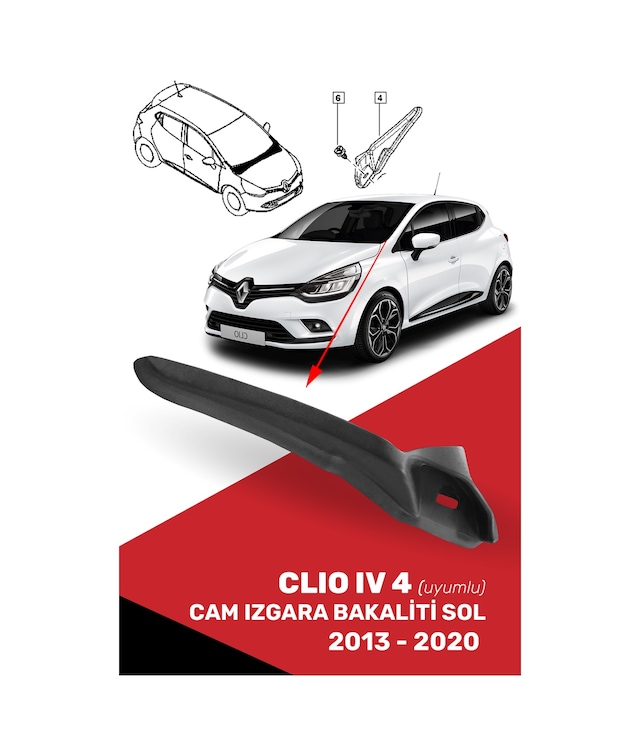 Cnd Clio Iv 4 Uyumlu Cam Izgara Bakaliti Sol, 668630559r