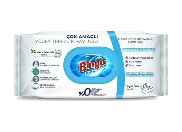 Yüzey Havlusu Beyaz Sabun 96lı 10'lu Set