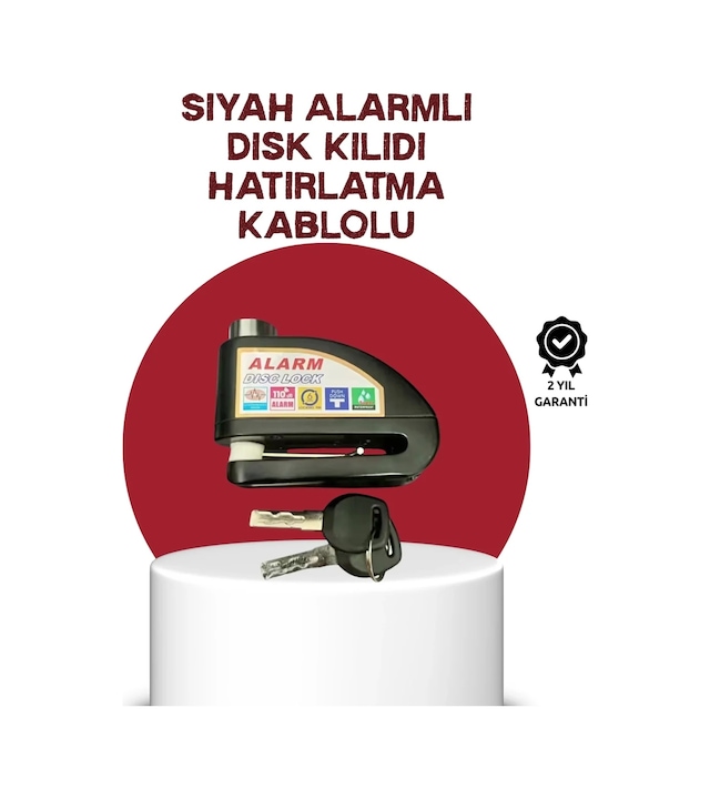 Ers Güvenlik Sensörlü Alarmlı Disk Kilidi Motosiklet Ve Bisiklet İçin