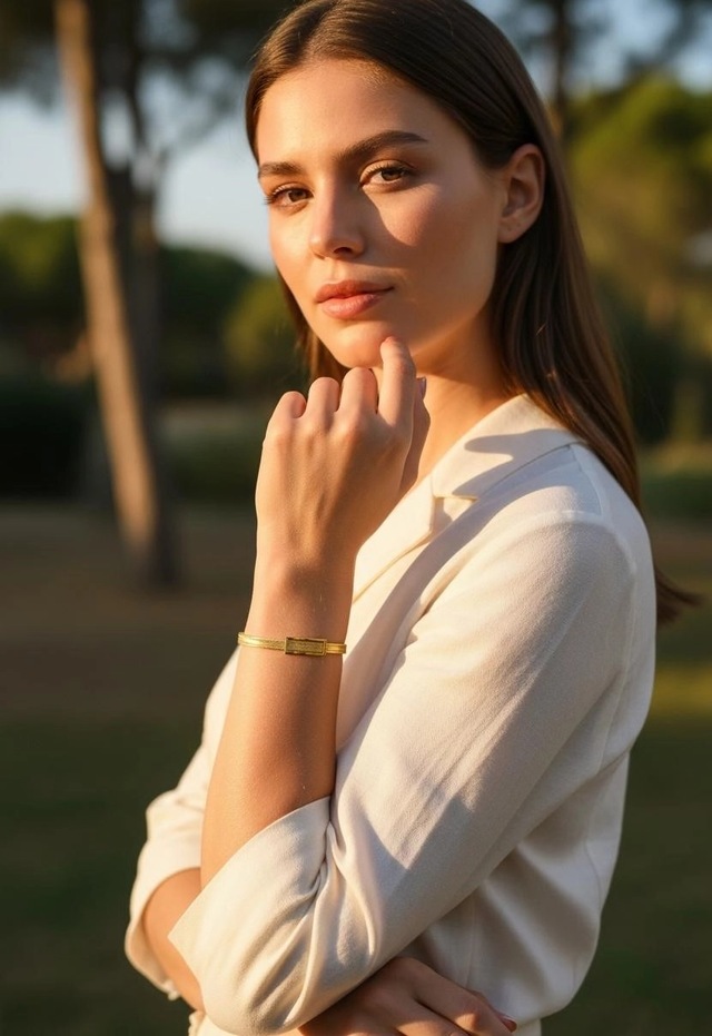 Altın Trabzon Hasır Model Hediyelik Bilezik