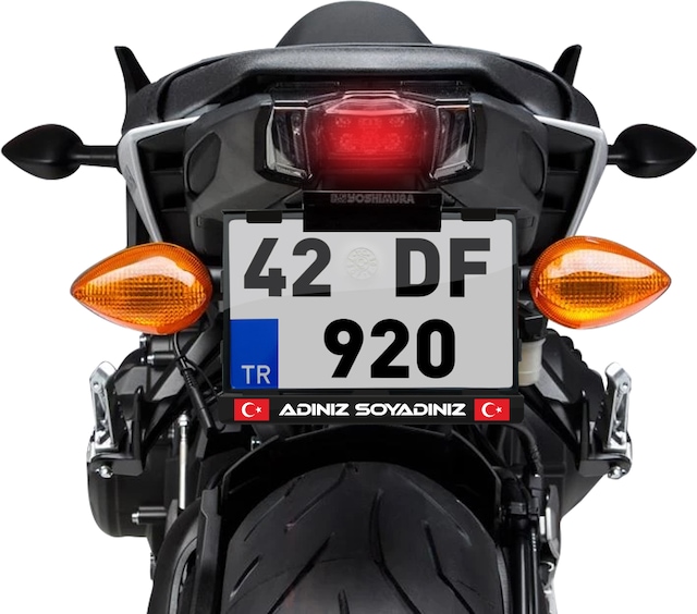 İsme Özel Motorsiklet Plakalığı Motor Plakalığı 1 Adet