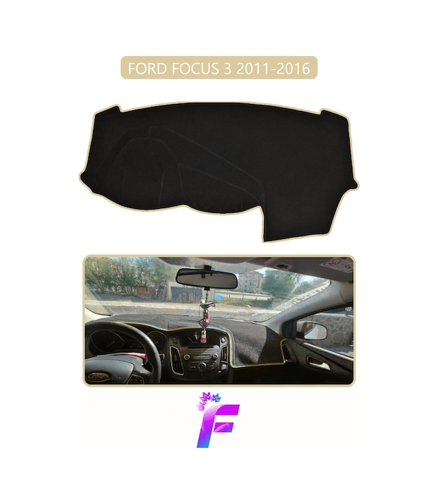 Ford Focus 3 2011-2016 Torpido Örtüsü Güneşten Korur Kolay Montaj Tam Uyum Araca Özel E79 Torpido Halısı