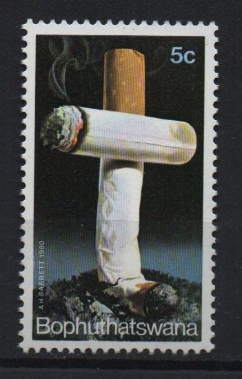 Güney Afrika Bophuthatswana 1980 Sigara Karşıtı Kampanyası 5 Cent Tam Seri Lt0034b Teşhir Ürün
