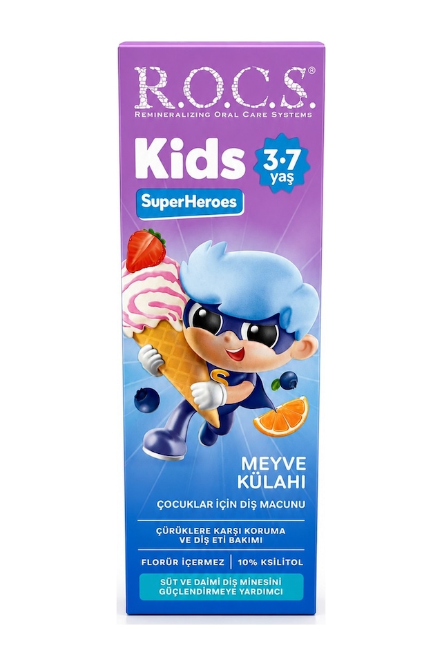 Rocs Kids 3-7 Yaş Meyve Külahı Çocuk Diş Macunu 35 Ml/45 Gr