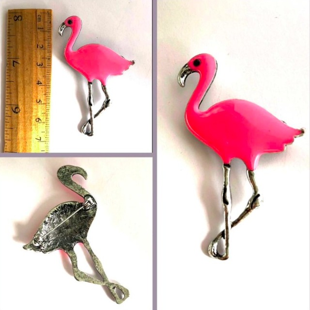 Omeniv Retro Vintage Tarz Flamingo Kuşu Broş İğne Teşhir Ürün