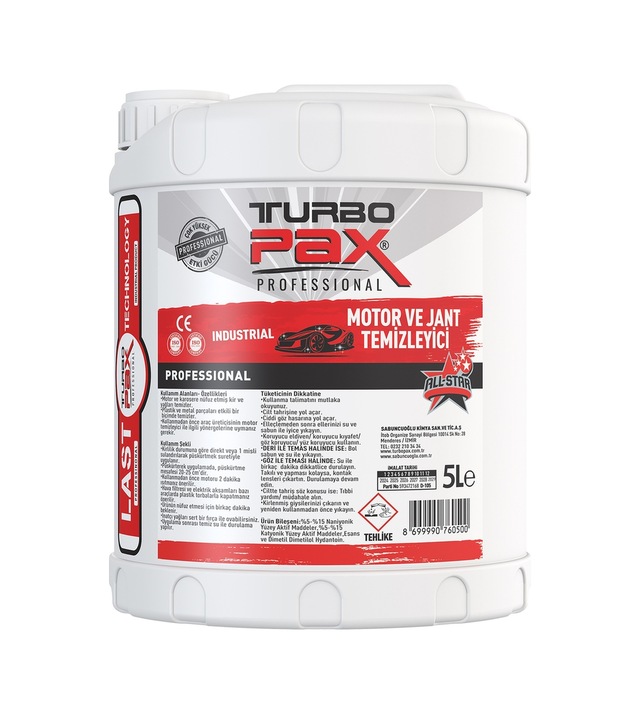 Turbopax Oto Motor Temizleyici 5 L