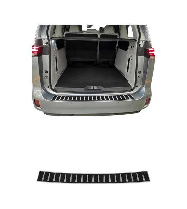 Vw Id. Buzz Minivan 2022-2027 Uyumlu Arka Tampon Eşiği Krom-karbon Folyolu