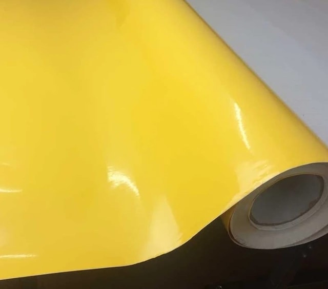 Sarı Renk Dayanıklı Araç Motor Mobilya Folyosu 126cm X 30 Cm