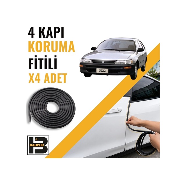 Toyota Corolla Station Wagon 1991-1998 Kapı Koruma Fitili-4 Kapı-siyah-bm2295