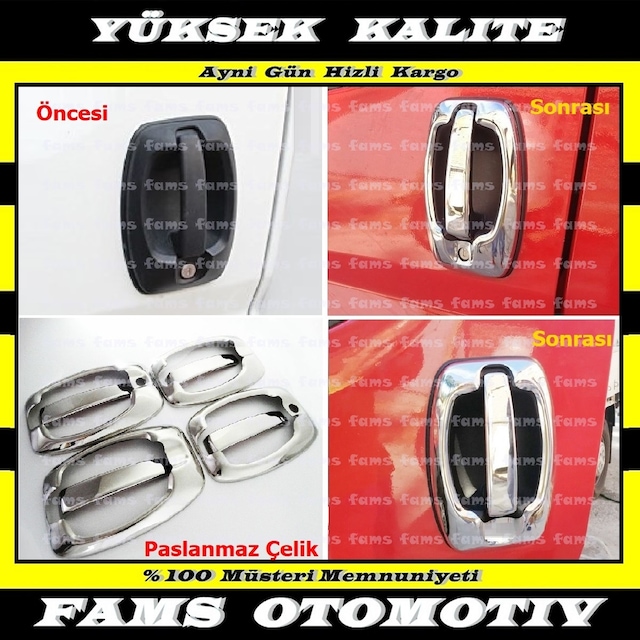 Citroen Jumper Krom Kapı Kolu Çerçeve 4 Kapı 2007 Üzeri P. Çelik