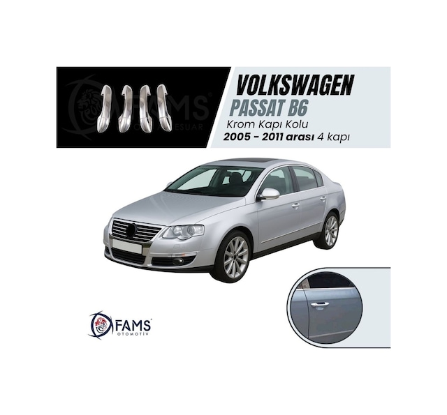 Vw Passat B6 Krom Kapı Kolu 4 Kapı 2005-2011 Arası P. Çelik