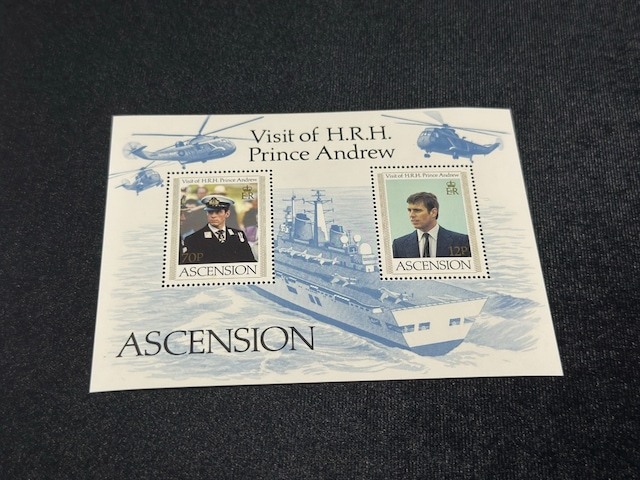 İngiltere Kraliyet Ascensıon Island Mınıature Sheet 1984 Vısıt Of Prınce Andrew