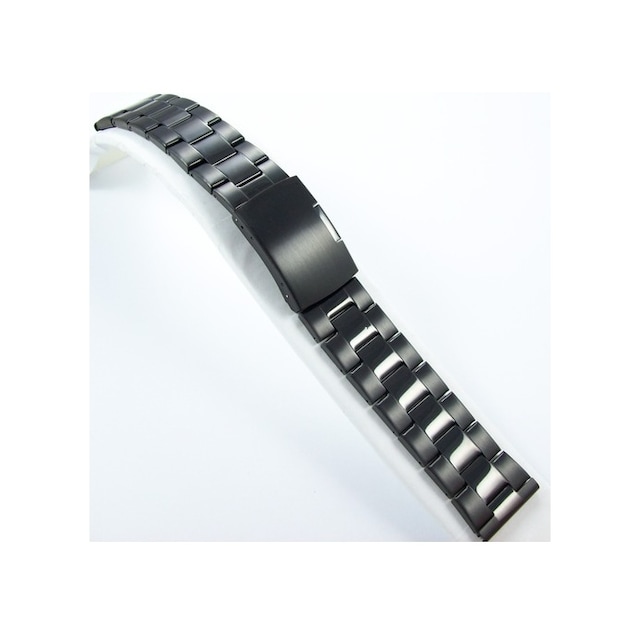 20Mm Siyah Metal Saat Kordonu Çelik Kolçak 1. Kalite Kolçak