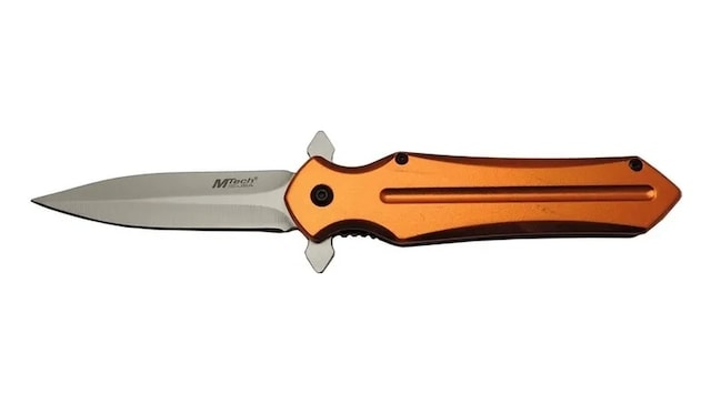 4222 Turuncu Kamp Çakı 21cm- Yarı Otomatik, Kemerlikli
