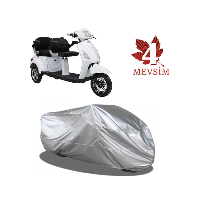 2 Kişilik Çift Koltuklu 3 Teker Elektirikli Motosiklet Brandası