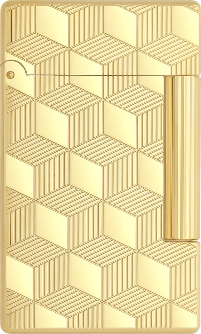 020841 St Dupont Initial Guilloche Gold Çakmak