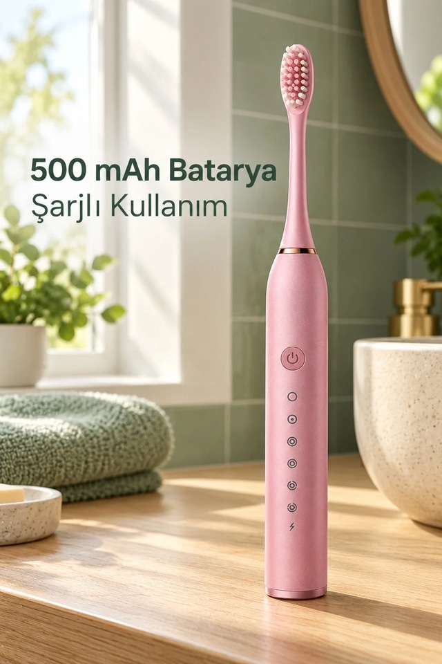 Ers Pembe Şarjlı Diş Fırçası 500 Mah Bataryalı