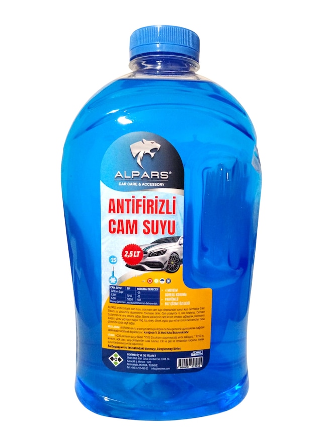 Alpars Oto Cam Suyu Antifrizli Cam Suyu - 25 Derece 2.5 L